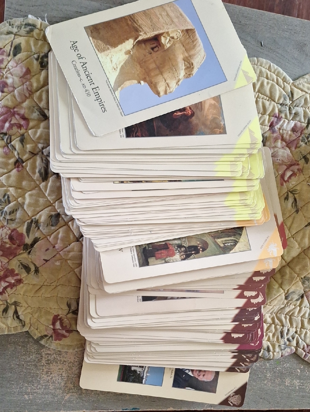 Classical ConversationsEducational History Flash Cards Stack - Cream and Beige